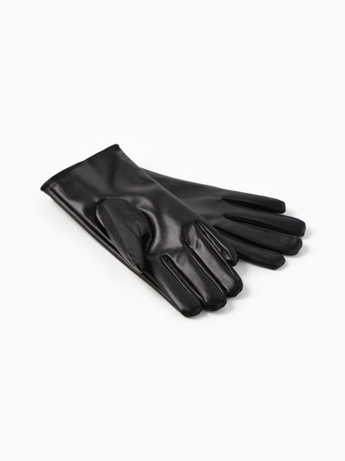 Перчатки женские, без утеплителя, безразмерные, чёрные