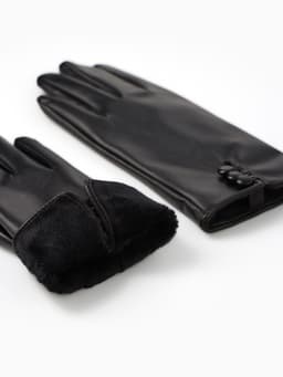 Перчатки женские, без утеплителя, безразмерные, чёрные