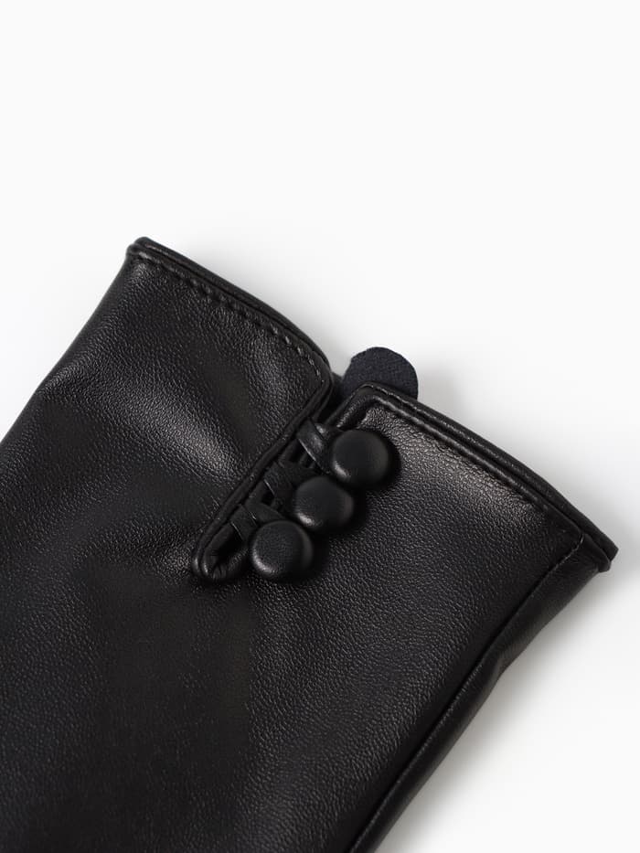 Перчатки женские, без утеплителя, безразмерные, чёрные