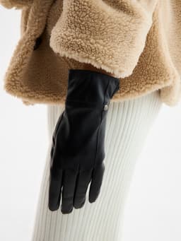 Перчатки женские, без утеплителя, безразмерные, чёрные