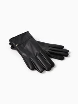 Перчатки женские, без утеплителя, безразмерные, чёрные