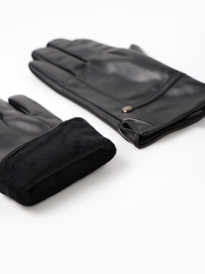 Перчатки женские, без утеплителя, безразмерные, чёрные