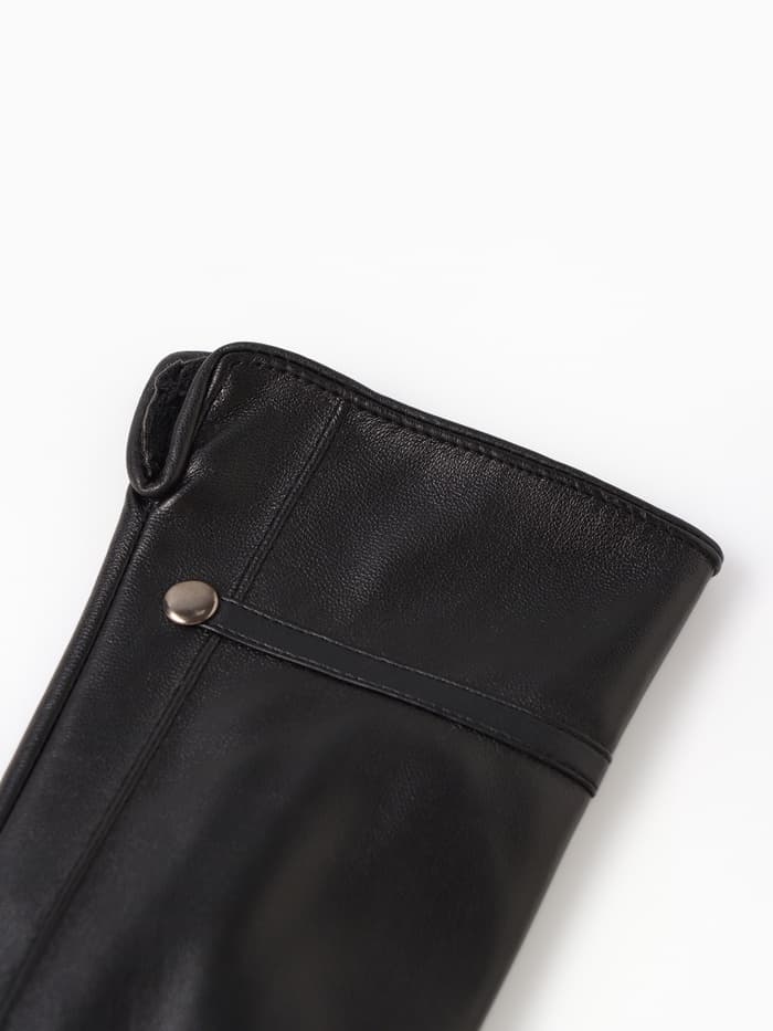 Перчатки женские, без утеплителя, безразмерные, чёрные