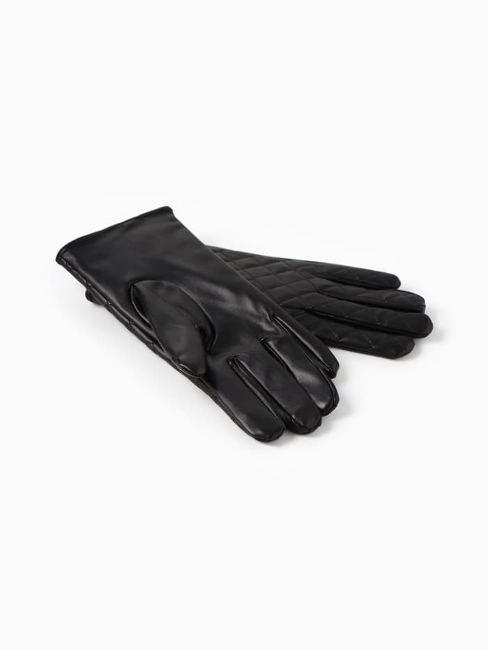 Перчатки женские, без утеплителя, безразмерные, чёрные