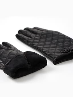 Перчатки женские, без утеплителя, безразмерные, чёрные