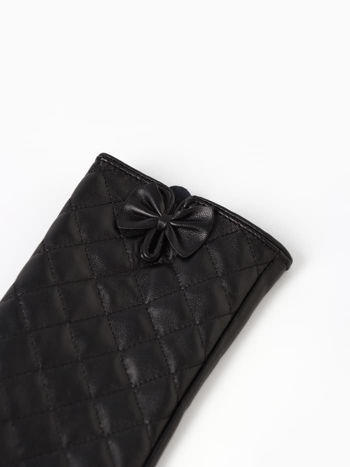 Перчатки женские, без утеплителя, безразмерные, чёрные