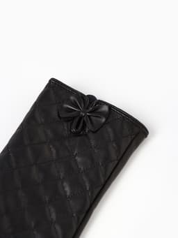 Перчатки женские, без утеплителя, безразмерные, чёрные