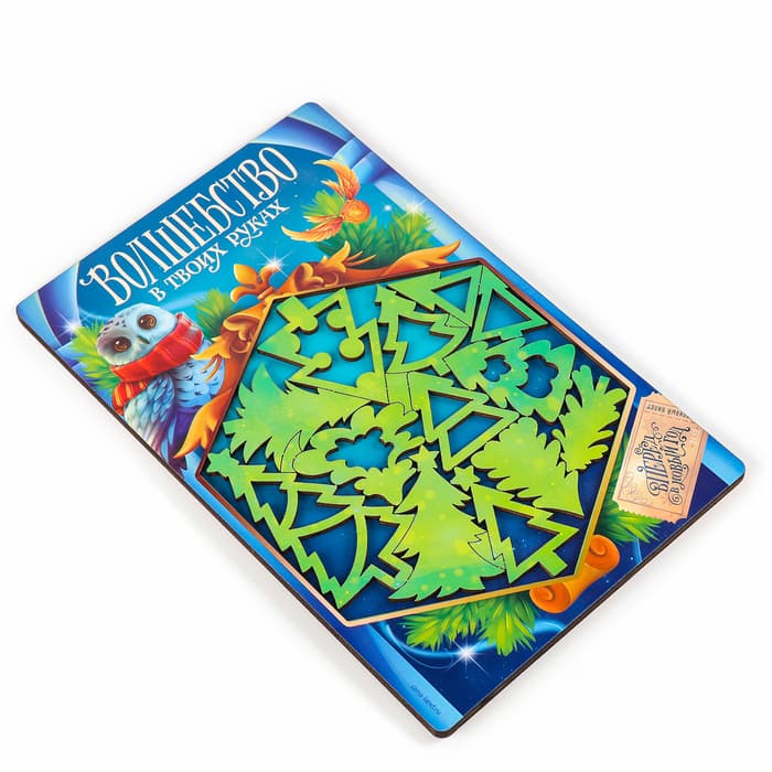 Головоломка деревянная для детей Лесная мастерская «Новый год! Ёлочки», 13 деталей