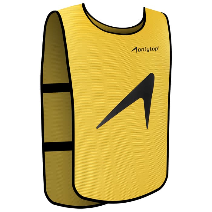 Манишка футбольная детская ONLYTOP, р. 36-40, на резинке, жёлтая