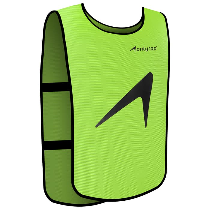 Манишка футбольная детская ONLYTOP, р. 36-40, на резинке, зелёная