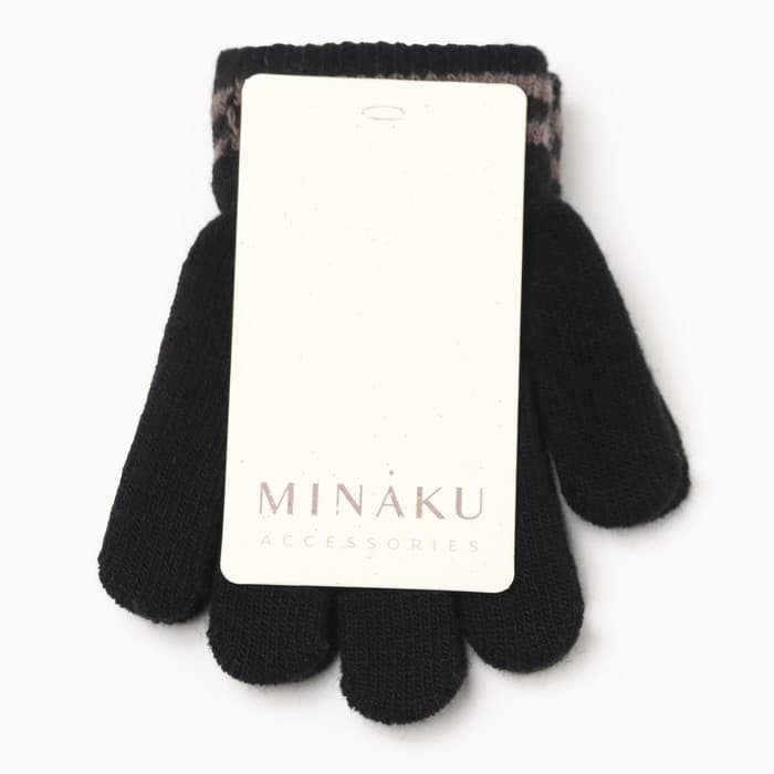 Перчатки для мальчика MINAKU, чёрные, размер 13