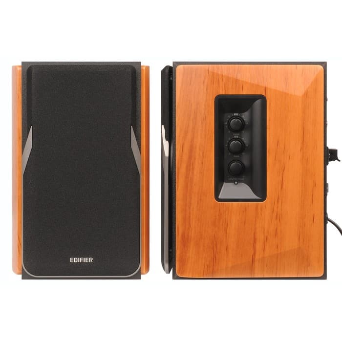 Колонки Edifier R1380T, формат акустики 2.0, стереосистема, 42 Вт, МДФ, от сети, коричневые