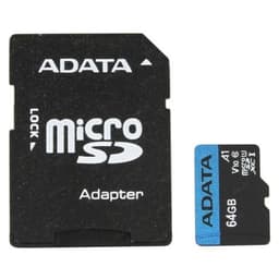 Карта памяти microSDXC A-Data, 64 GB, AUSDX64GUICL10A1-RA1 Premier Pro + adapter