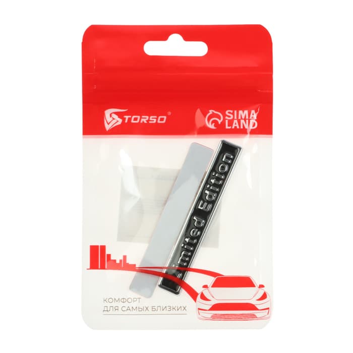 Наклейка Limited Edition TORSO, металлическая, 6.5×1 см, чёрная