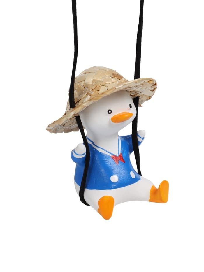 Подвес автомобильный, на зеркало «Утка в шляпе» высота 8 см, шнурок 50 см