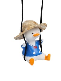 Подвес автомобильный, на зеркало «Утка в шляпе» высота 8 см, шнурок 50 см