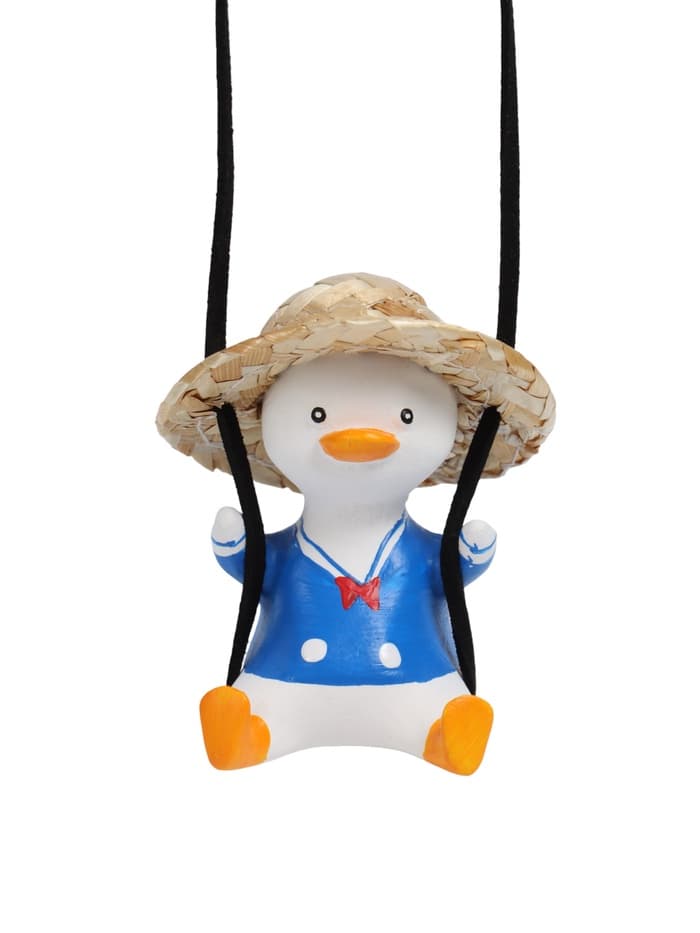 Подвес автомобильный, на зеркало «Утка в шляпе» высота 8 см, шнурок 50 см