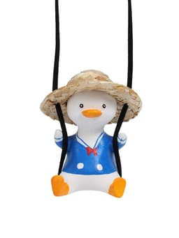 Подвес автомобильный, на зеркало «Утка в шляпе» высота 8 см, шнурок 50 см