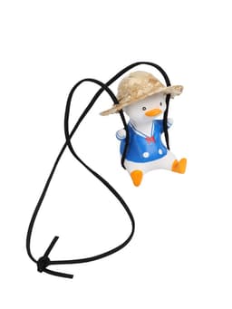 Подвес автомобильный, на зеркало «Утка в шляпе» высота 8 см, шнурок 50 см