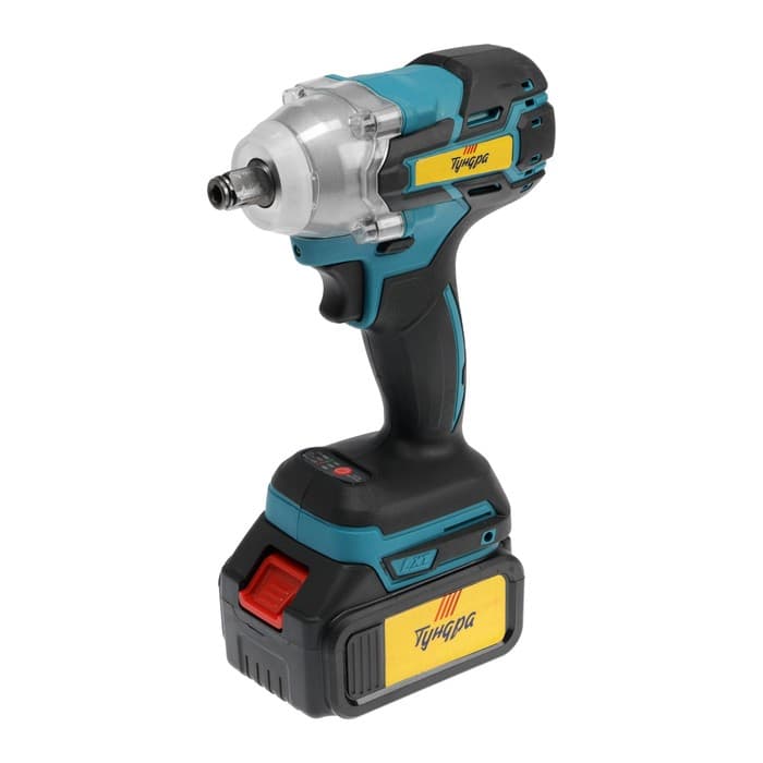 Гайковерт аккумуляторный ТУНДРА, 20 В, 7.5 Ач, Li-Ion, 350 Нм, 3200 уд/мин, 1/2", 3 скорости