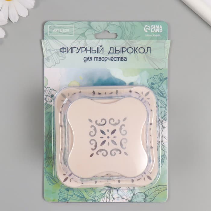 Дырокол фигурный рисунок 3.8×3.8 см «Снежинка» 6.1×6.1×4.1 см