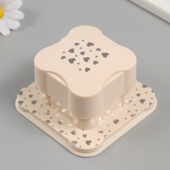 Дырокол фигурный рисунок 3.8×3.8 см «Россыпь сердец», 6.1×6.1×4.1 см