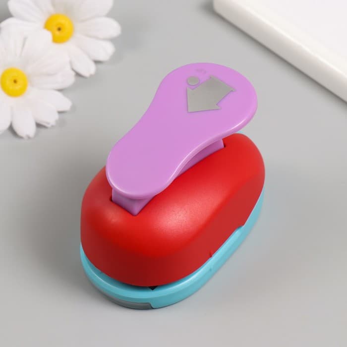 Дырокол фигурный рисунок 3.8×3.8 см «Дом», 7×5.2×9.2 см, МИКС