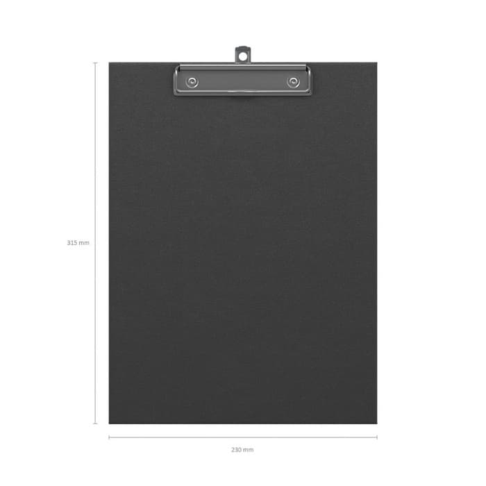 Планшет с зажимом А4, 2 мм, ErichKrause Standard, бумвинил, черный¶