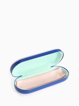 Футляр для очков на хлопушке, однотонный, размер 16×6×3.5 см, синий