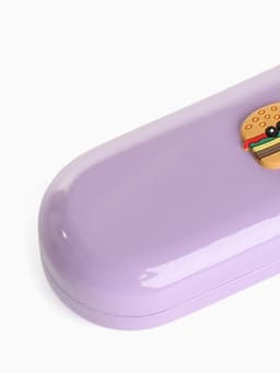 Футляр для очков на хлопушке, однотонный, размер 16×6×3.5 см, сиреневый