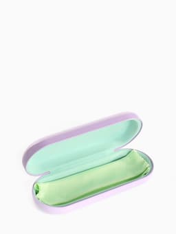 Футляр для очков на хлопушке, однотонный, размер 16×6×3.5 см, сиреневый