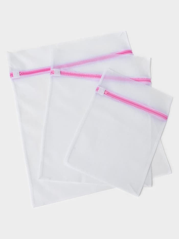 Мешки для стирки, 4 шт., L= 60×50, M=50×40, S=40×30, Цилиндр=15×16, белые