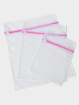 Мешки для стирки, 4 шт., L= 60×50, M=50×40, S=40×30, Цилиндр=15×16, белые