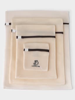 Мешки для стирки, 6 шт.: L= 60×50, M=50×40, S=40×30, XS=22×18, Цилиндр L=30×20, Цилиндр M=17×17, цвет бежевый