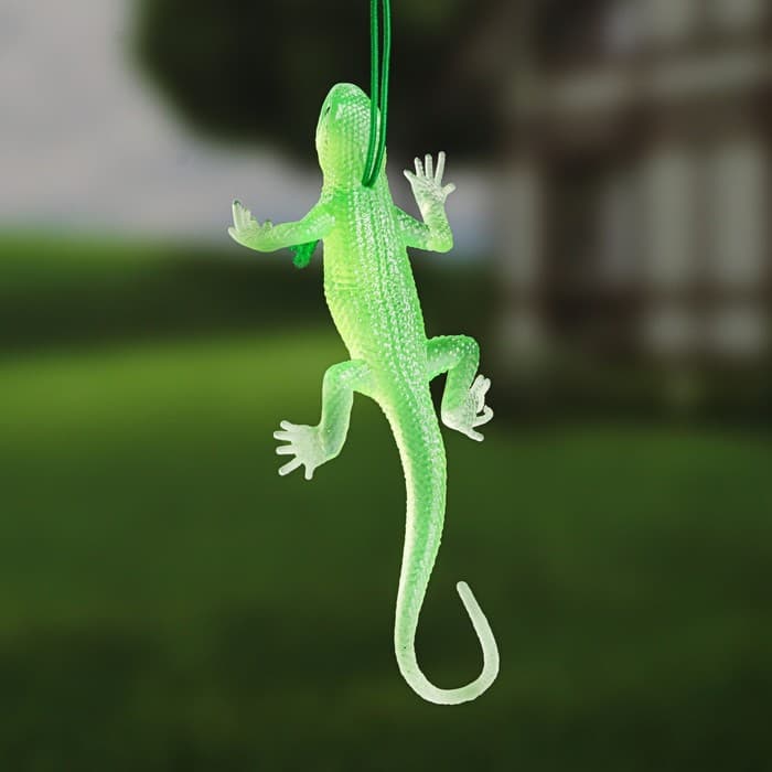 Декоративная подвеска «Ящерица», 10×4.5 см, резина, светящиеся, набор 10 шт.