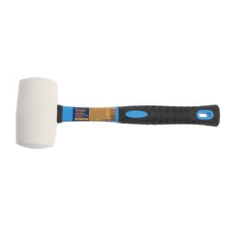 Киянка ТУНДРА, фиберглассовая рукоятка, белая резина, 750 г