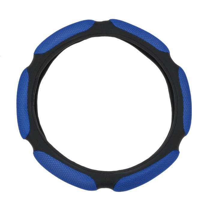 Оплетка на руль TORSO, анатомическая, размер 38 см, чёрно-синий