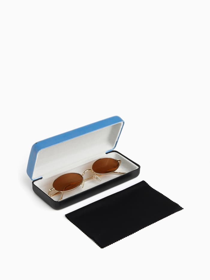 Футляр для очков на хлопушке, с принтом, размер 16×6.5×3.5 см, синий