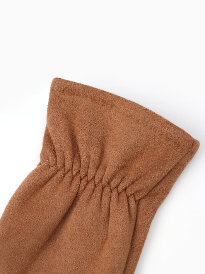 Перчатки женские, безразмерные, без утеплителя, бежевые