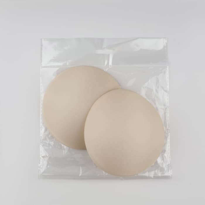 Чашки для бюстгальтера «Круг», L (48), d=14.5 см, пара, бежевые