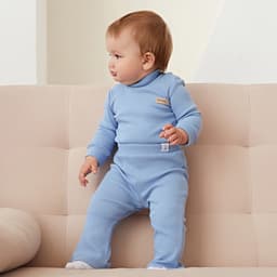 Брюки (клёш) для девочки MINAKU, рост 62-68 см, пыльно-голубые