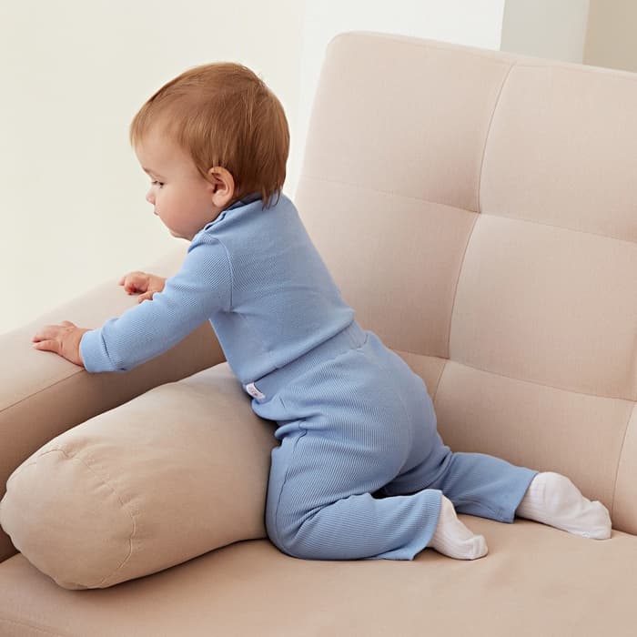 Брюки (клёш) для девочки MINAKU, рост 80-86 см, пыльно-голубые