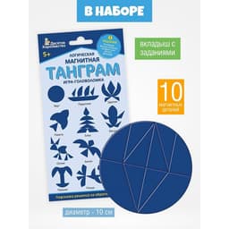 Головоломка магнитная для детей «Танграм. Круг», 10 деталей