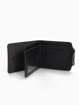 Кошелёк детский «Космонавт», маленький, на кнопке, чёрный