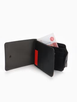 Кошелёк детский «Космонавт», маленький, на кнопке, чёрный