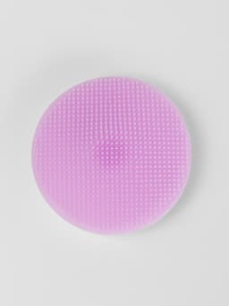 Щётка для умывания «Круг», силиконовая, на присоске, d=5.5 см, сиреневая