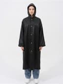 Дождевик - плащ, взрослый, размер 44-50, EVA матовая 140 г, чёрный