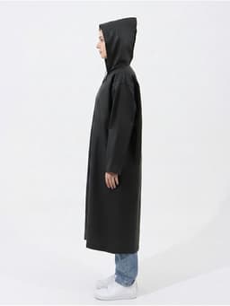 Дождевик - плащ, взрослый, размер 44-50, EVA матовая 140 г, чёрный