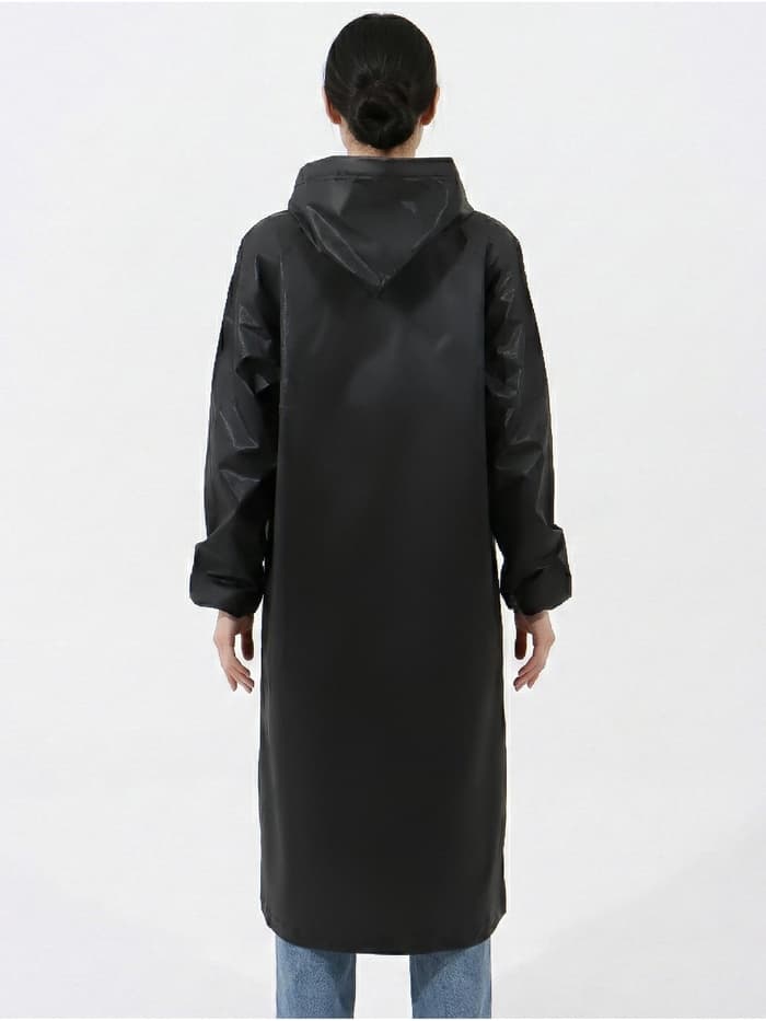 Дождевик - плащ, взрослый, размер 44-50, EVA матовая 140 г, чёрный