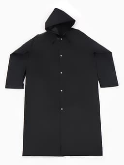 Дождевик - плащ, взрослый, размер 44-50, EVA матовая 140 г, чёрный